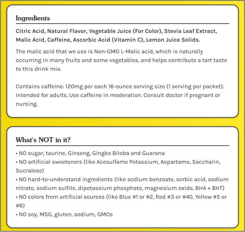 True Citrus Lemon Energy Wild Blackberry Pomegranate Drink Mix - Image 4